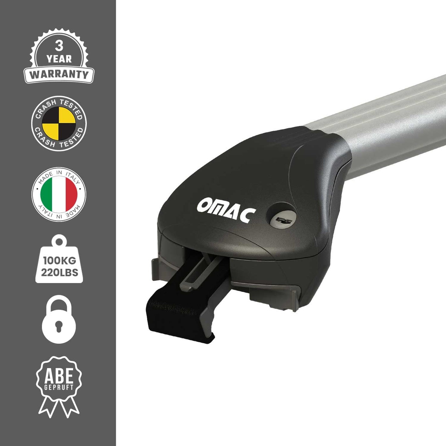 Dachträger für Mercedes E Klasse Kombi S213 2017-2023 100kg Alu Silber 2x ABE OMAC DE