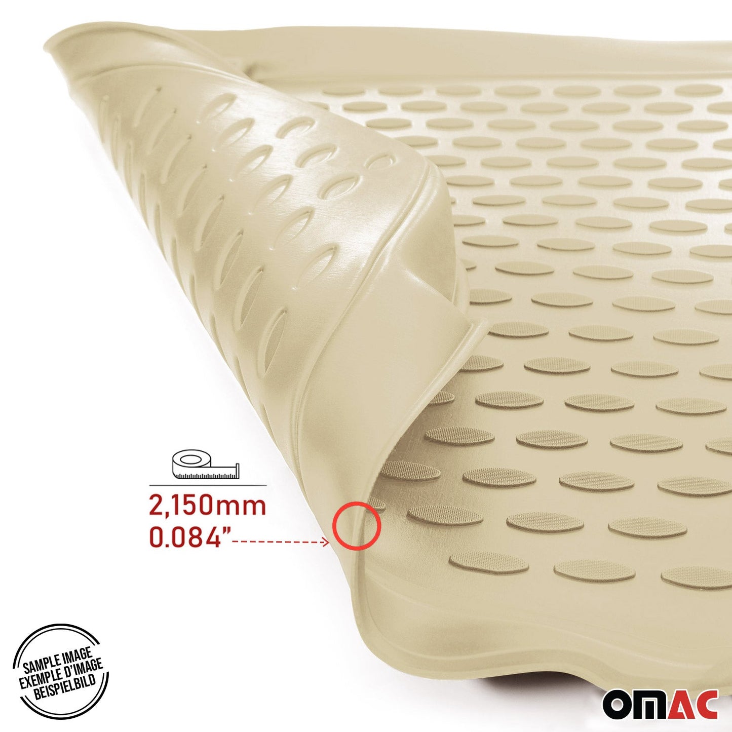 OMAC Gummimatten Fußmatten für Volvo XC60 2017-2025 TPE Automatten Beige 4tlg OMAC DE