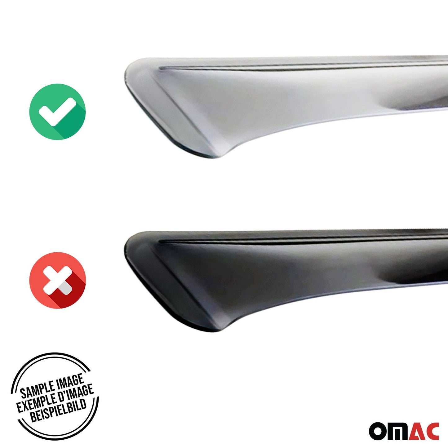 Windabweiser Regenabweiser für Toyota Corolla 1997-2002 Acryl Dunkel 2tlg