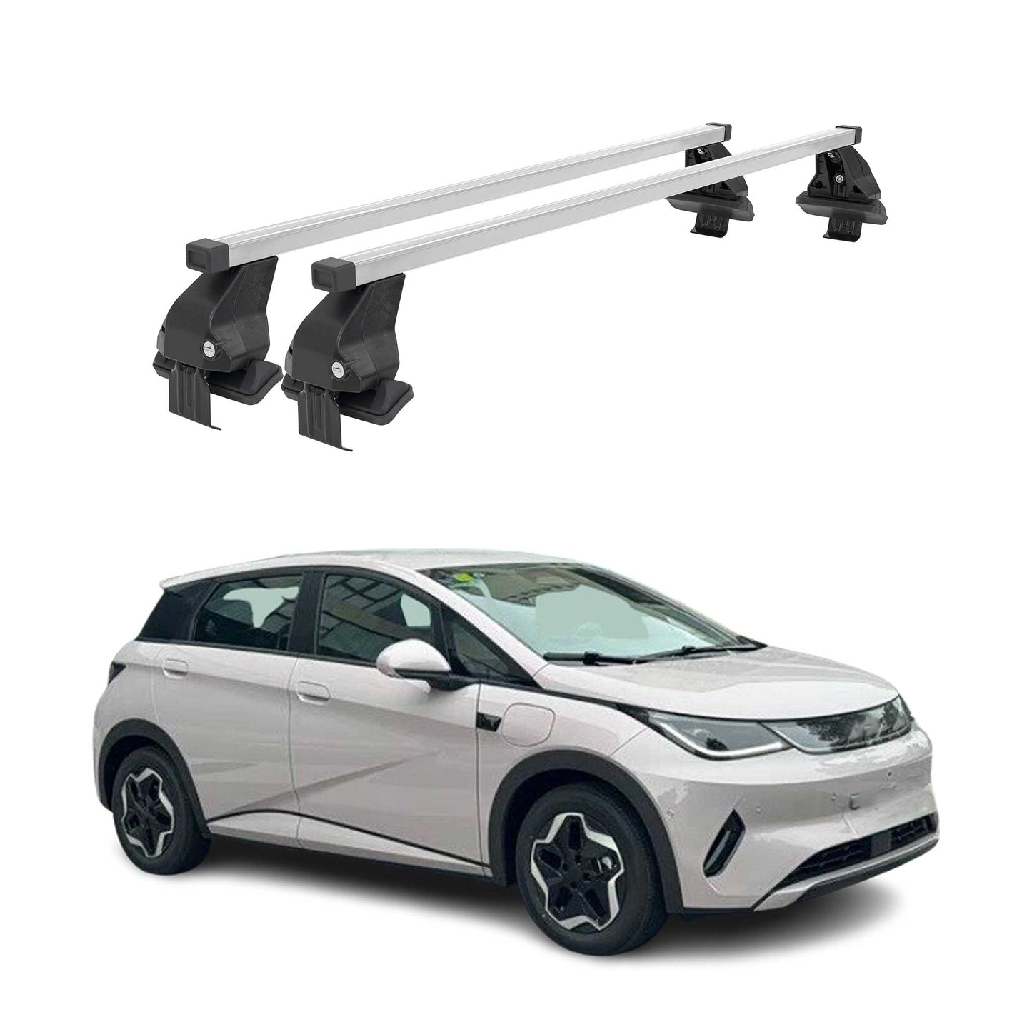 Menabo Dachträger Grundträger für BYD Dolphin 2023-2025 Stahl Grau 2tlg OMAC DE