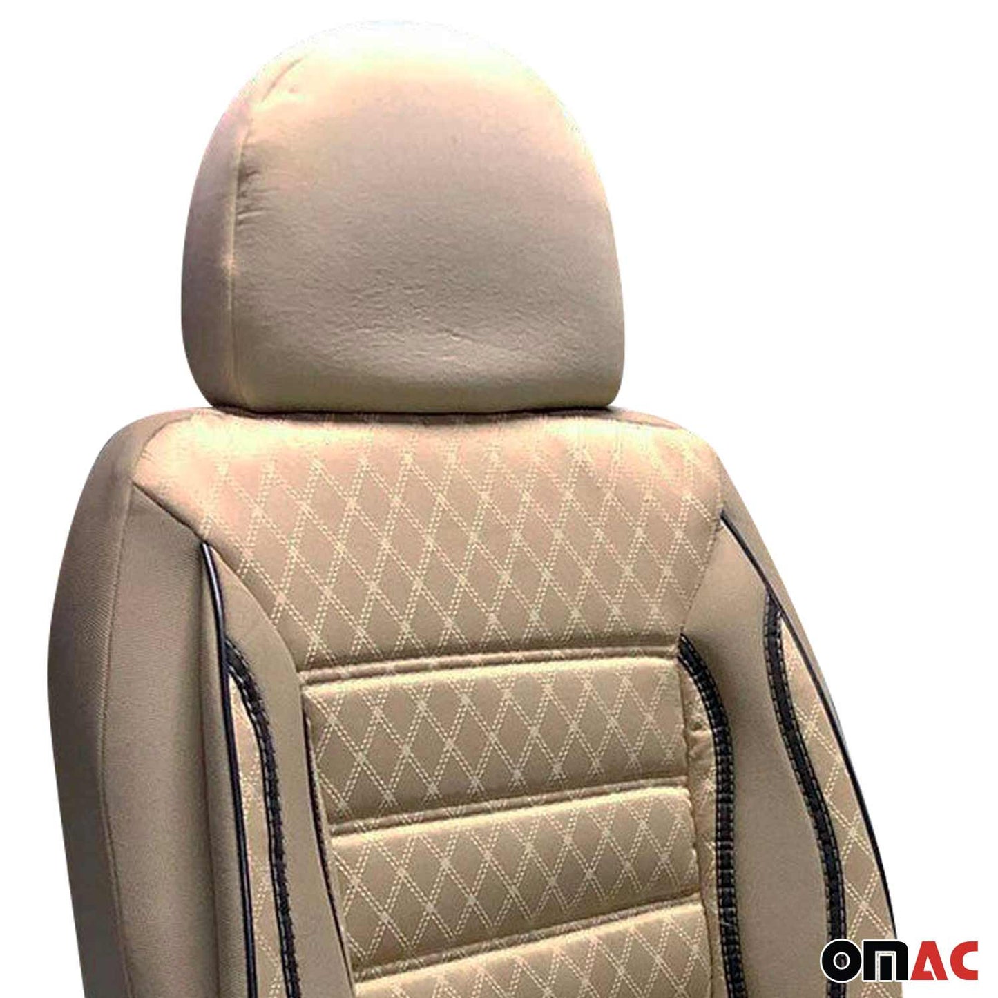 Sitzbezüge Schonbezüge für Citroen Berlingo 2018-2025 Beige 2 Sitz Vorne Satz OMAC DE