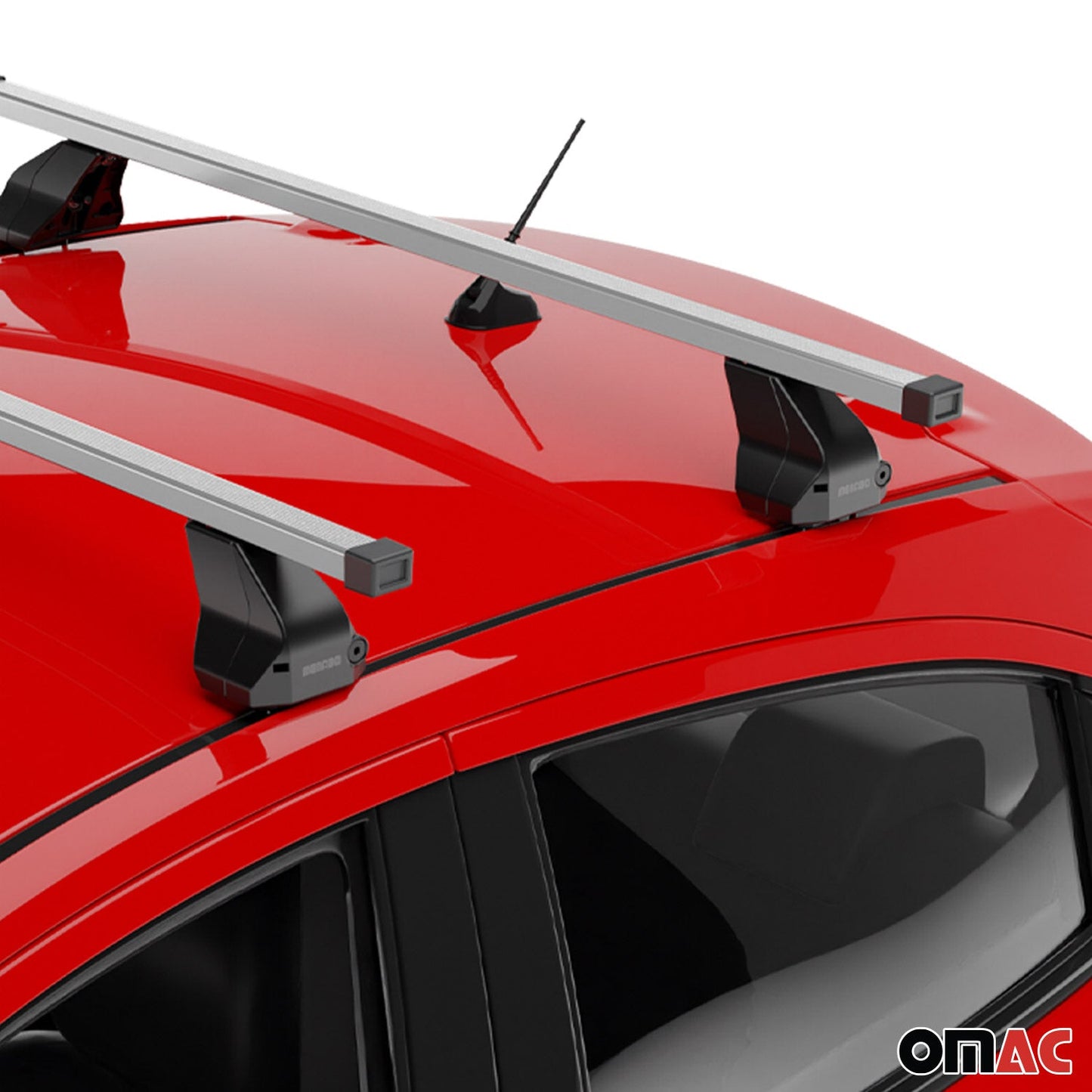 Menabo Stahl Dachträger Gepäckträger für Fiat Panda 2015-2025 Stahl Silber 2tlg OMAC DE