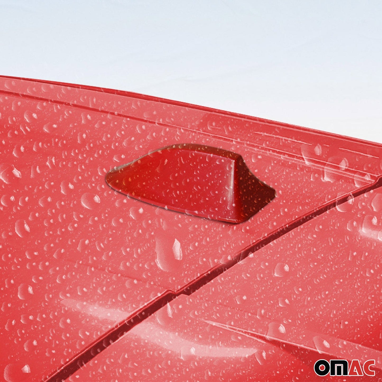 Dachantenne Autoantenne AM/FM Autoradio Shark Antenne Haifischflosse Rot OMAC DE