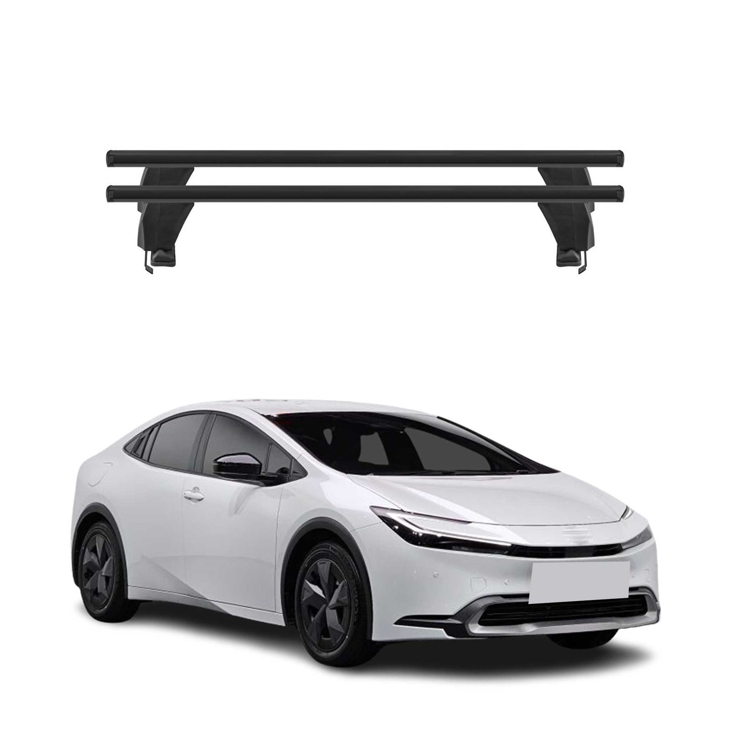 Menabo Dachträger Grundträger für Toyota Prius V 2022-2025 Alu Schwarz 2tlg OMAC DE