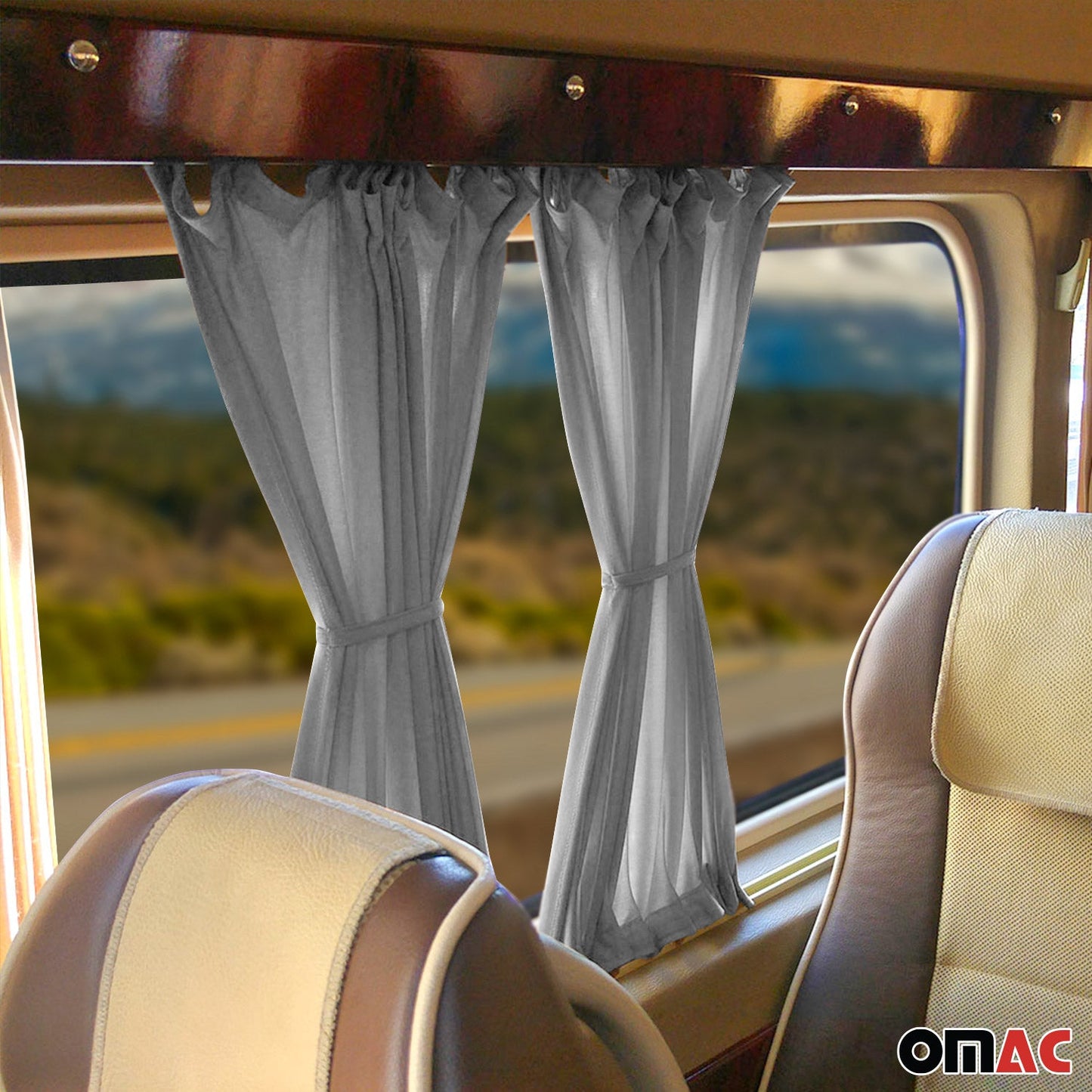 2006-2024 Fiat Ducato/e-Ducato III Schiebetür Gardinen Maß Radstand Grau 6x