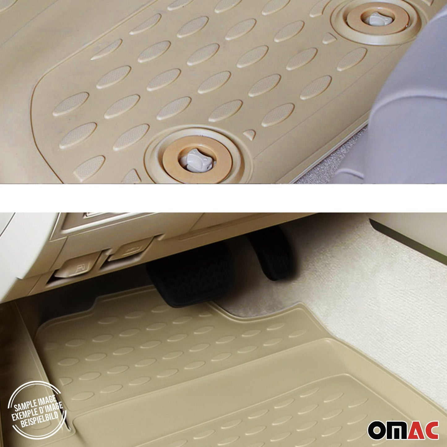 OMAC Gummimatten Fußmatten für Volvo XC60 2017-2025 TPE Automatten Beige 4tlg OMAC DE