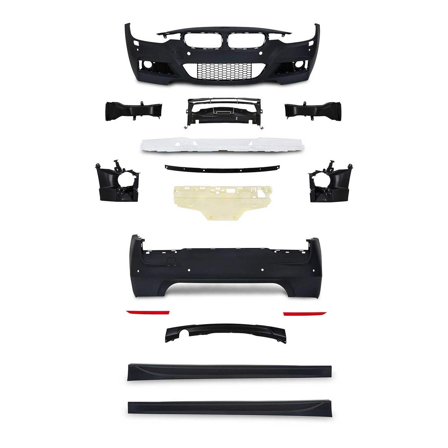 JOM Stoßstangen Kit & Seitenschweller für BMW F30 2011-2015 Schwarz OMAC DE