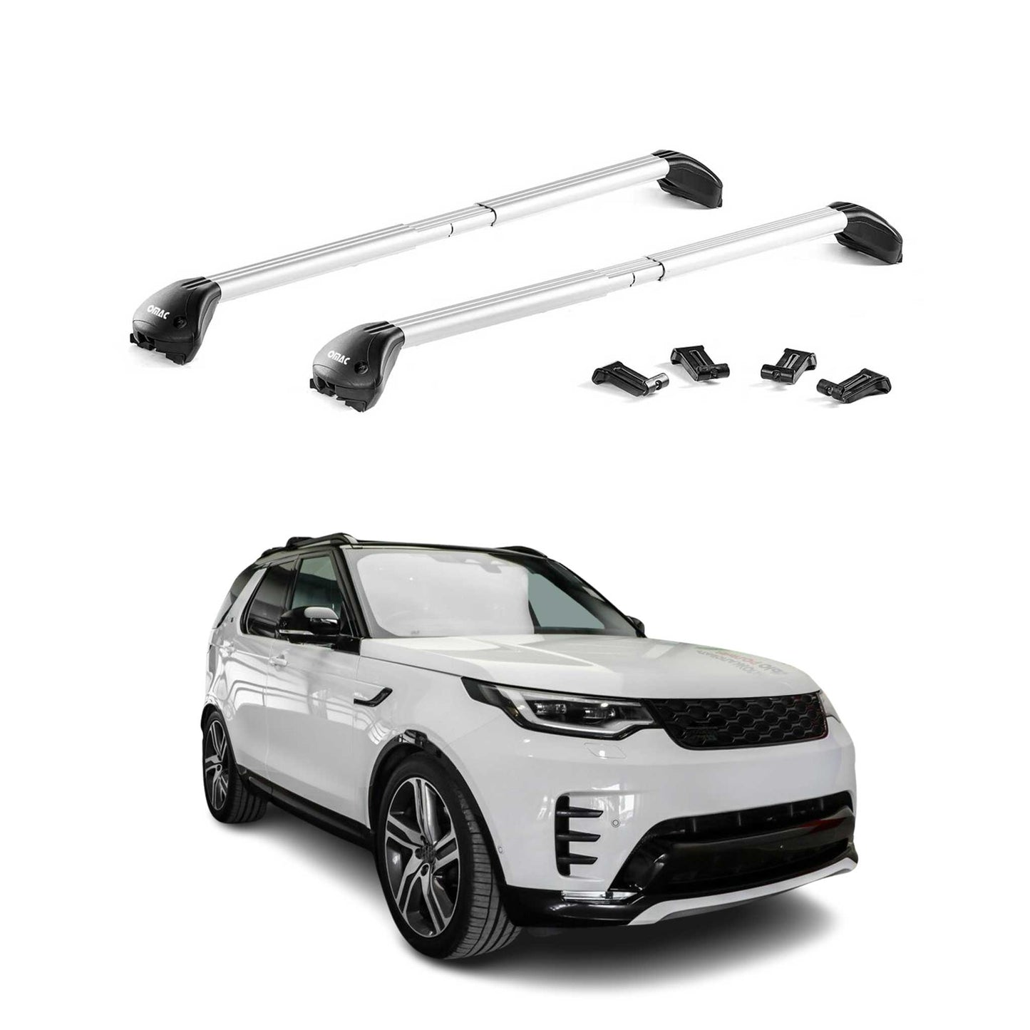 Dachträger Grundtäger für Land Rover Discovery 5 2017-2025 100kg Alu Grau 2x ABE OMAC DE