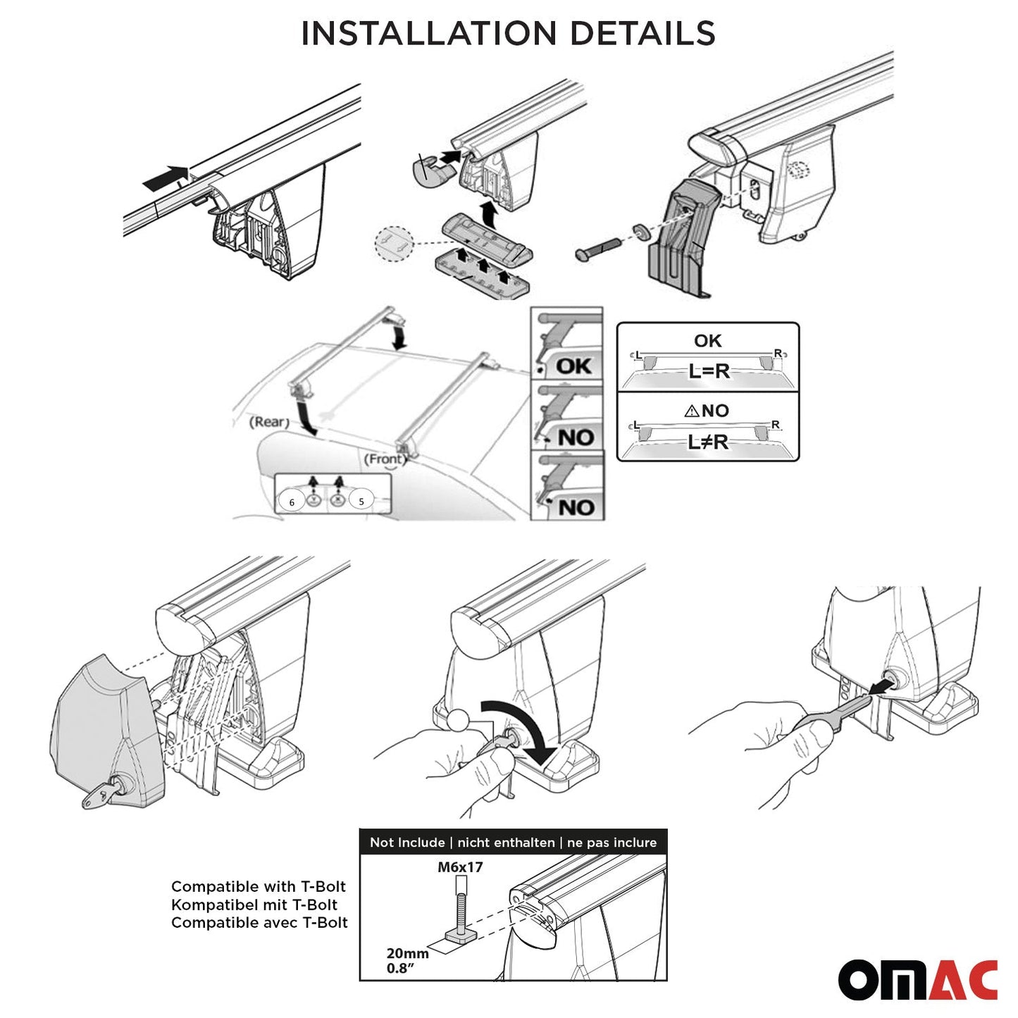 Menabo Dachträger Grundträger für Mitsubishi ASX mk2 2023-25 Alu Schwarz 2tlg OMAC DE