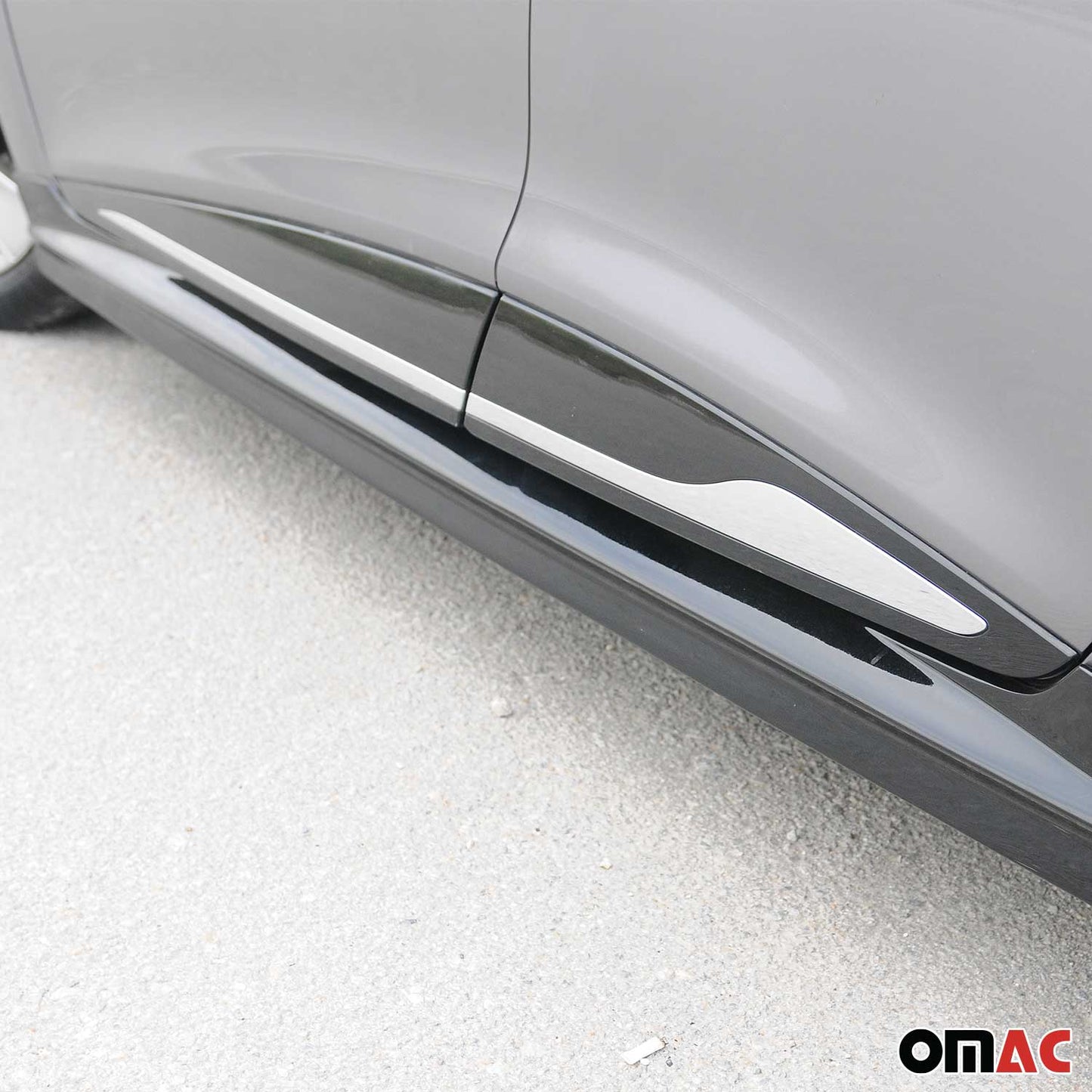 Seitenleiste Türleiste Schutzleiste für Renault Clio 4 2012-2019 Chrom Edelstahl OMAC DE