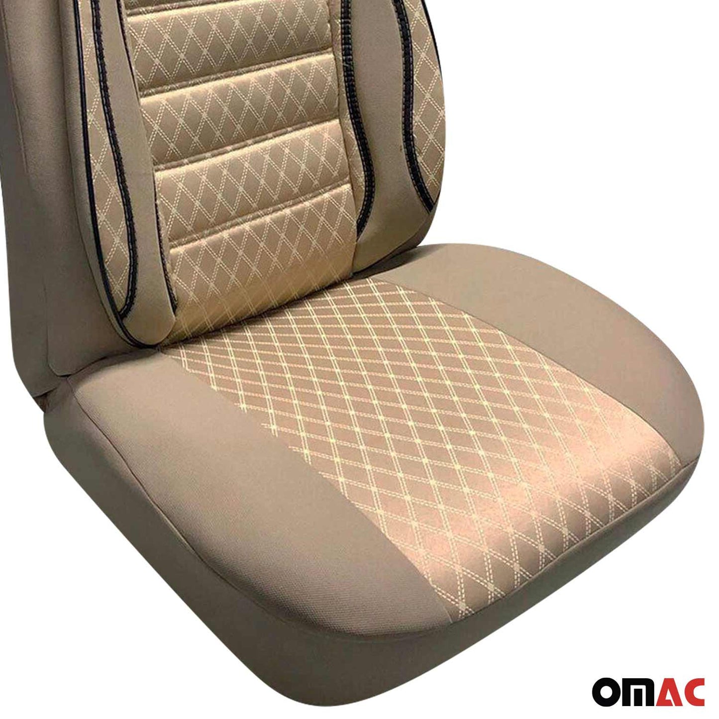 Sitzbezüge Schonbezüge für Citroen Berlingo 2018-2025 Beige 2 Sitz Vorne Satz OMAC DE