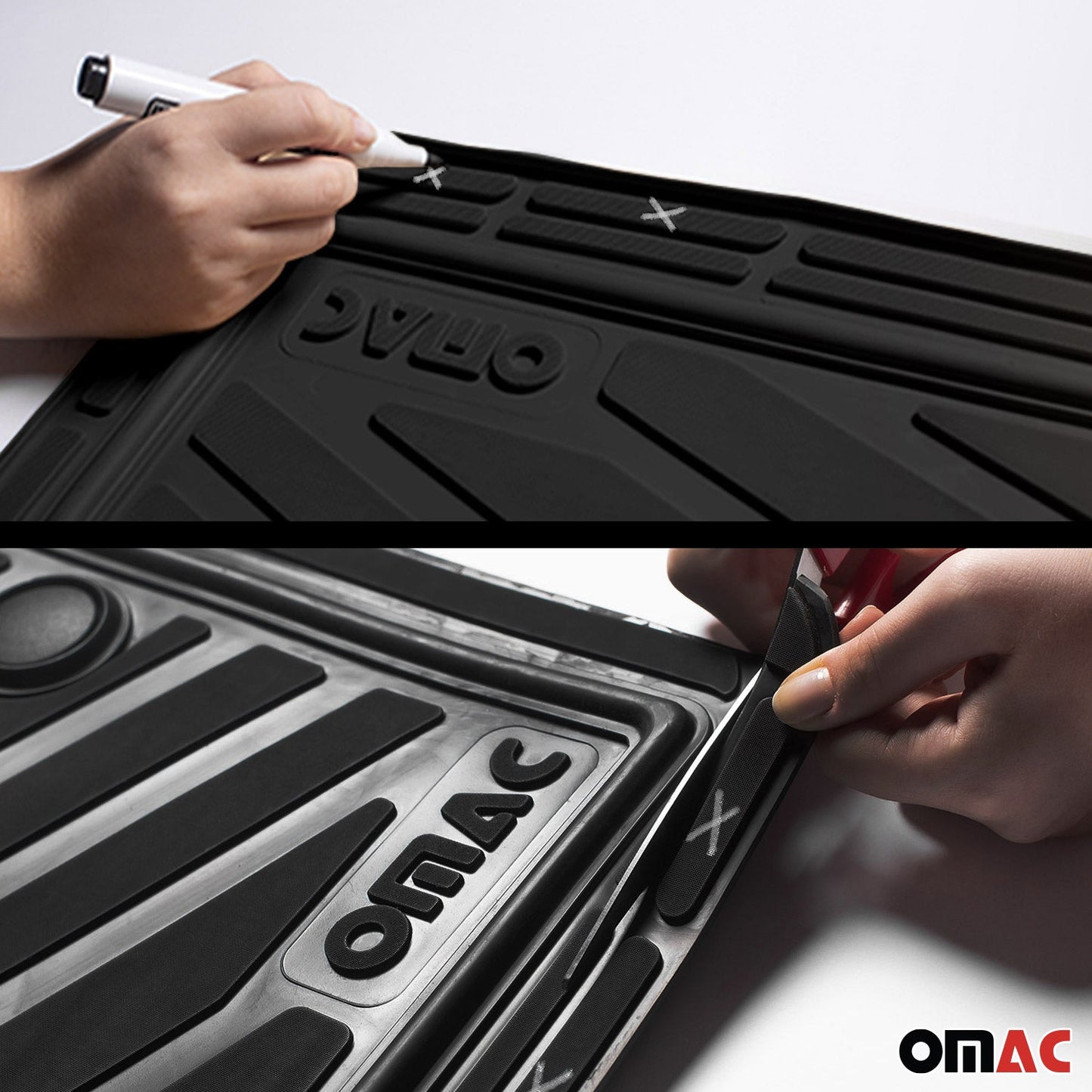 2024-2025 Dacia Bigster Fußmatten Gummimatte 3D Gummi TPE Matte Schwarz 4tlg OMAC DE