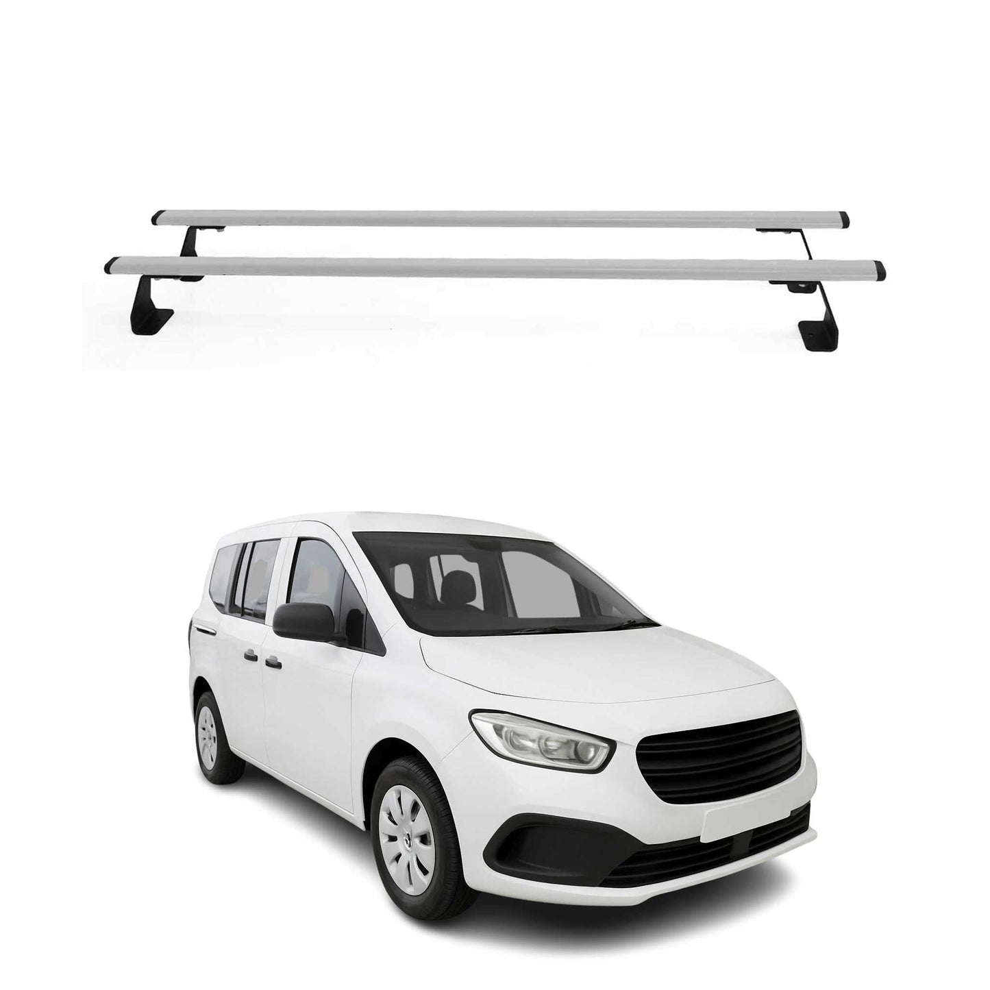 Dachträger Grundtäger für Mercedes Citan W420 2021-2025 75kg Stahl Silber 2 tlg OMAC DE