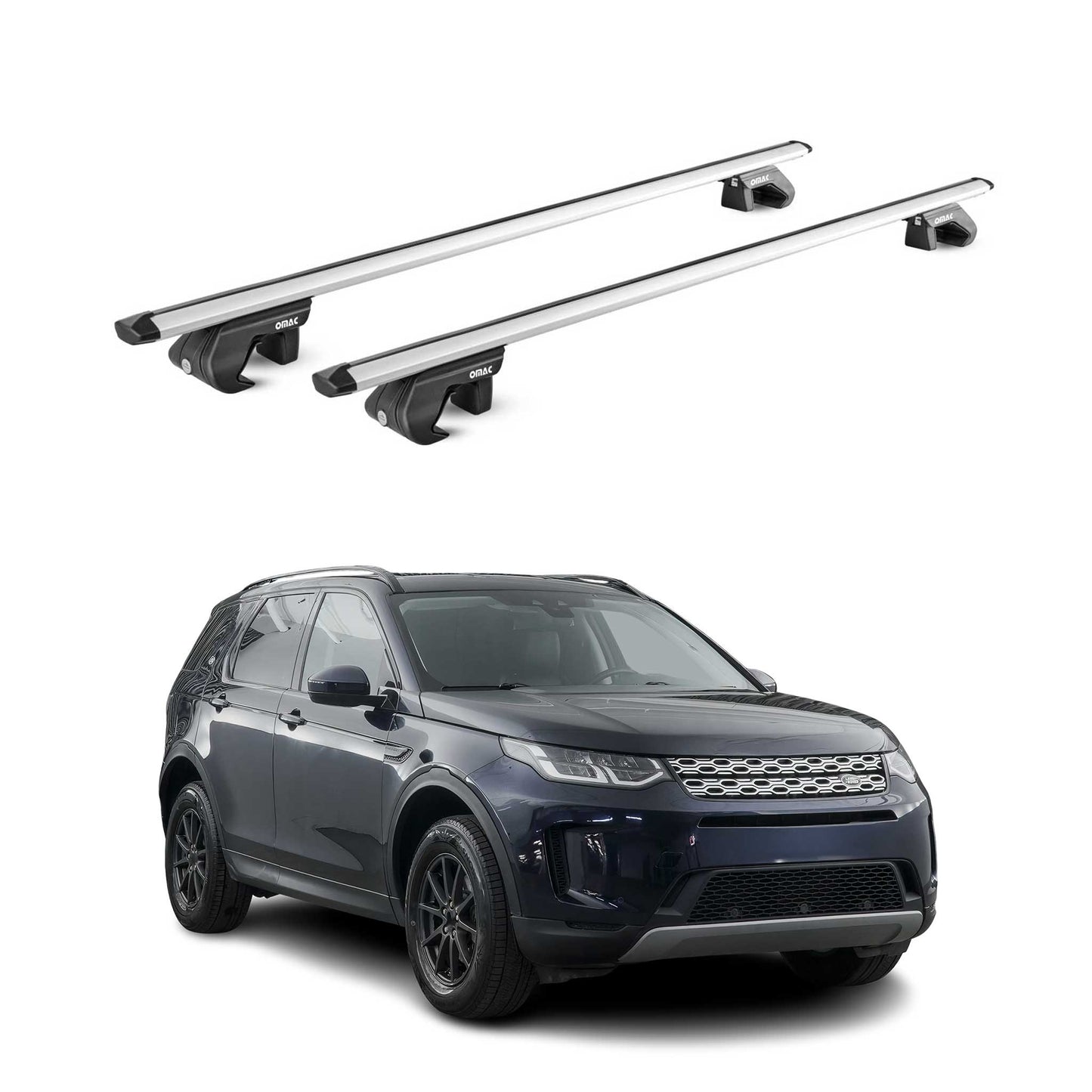 Dachträger für Land Rover Discovery Sport 2015-2025 5 tür 90kg Alu Silber 2x ABE OMAC DE