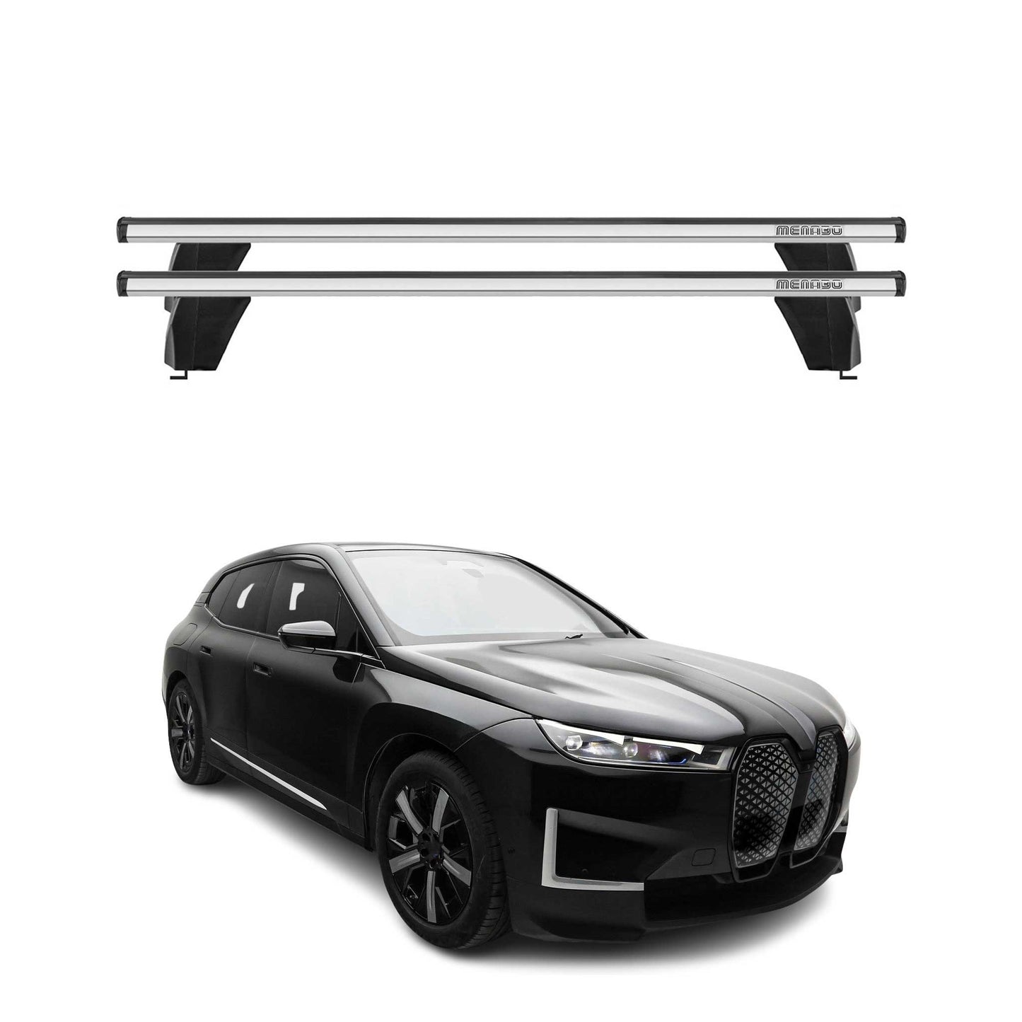 Menabo Dachträger Grundträger für BMW iX I20 2021-2025 Querträger ABE Alu Grau OMAC DE