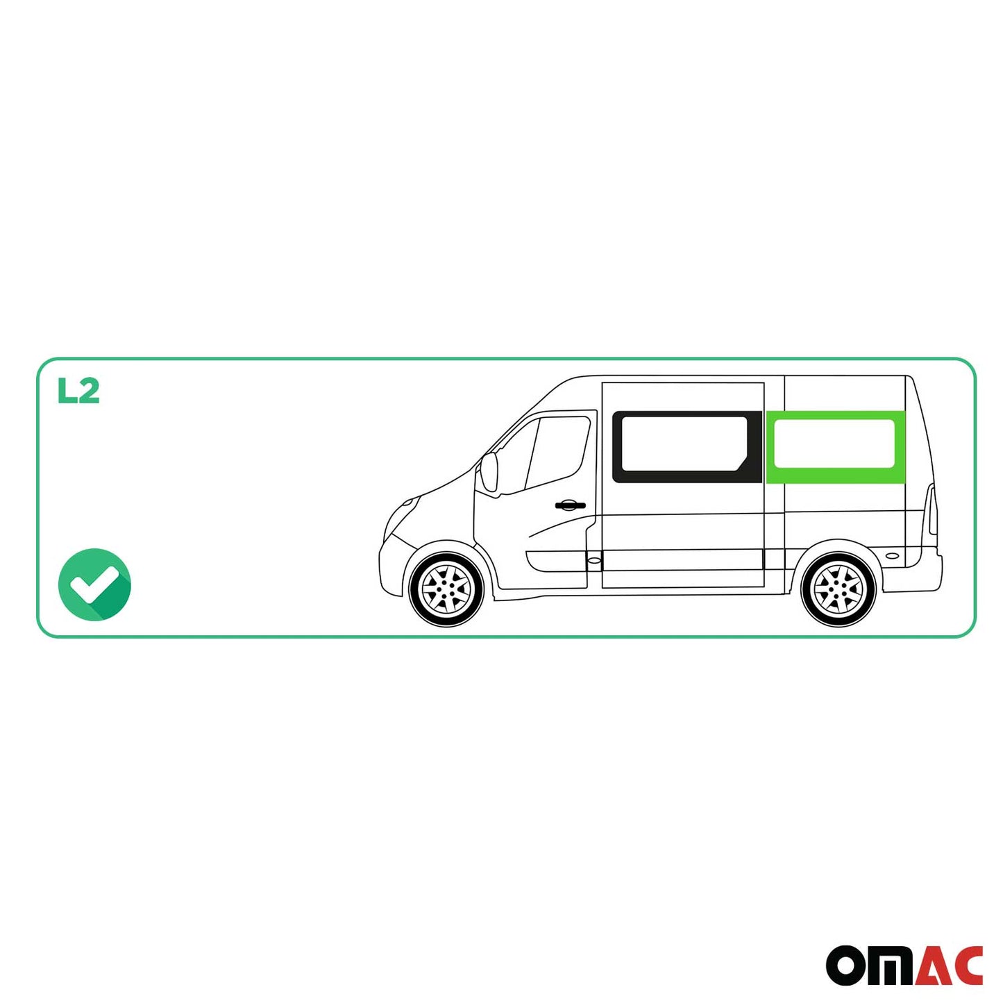 Seitenfenster Schiebefenster für Opel Movano 2010–2021 Hinten Links L2 OMAC DE