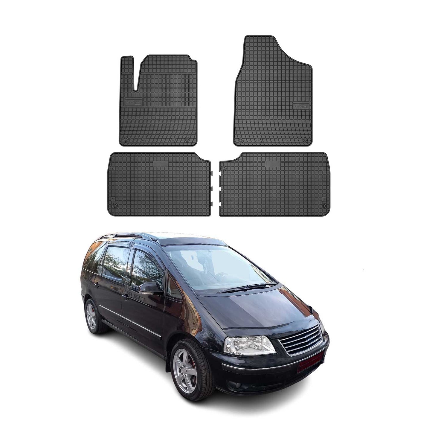 1995-2010 VW Sharan Fußmatten TPE Schwarz 4 tlg - autoseifert.com