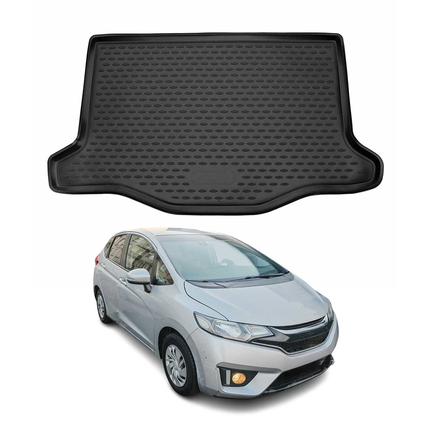 Kofferraummatte Kofferraumwanne für Honda Fit / Jazz 2013-2018 Gummi TPE Schwarz OMAC DE