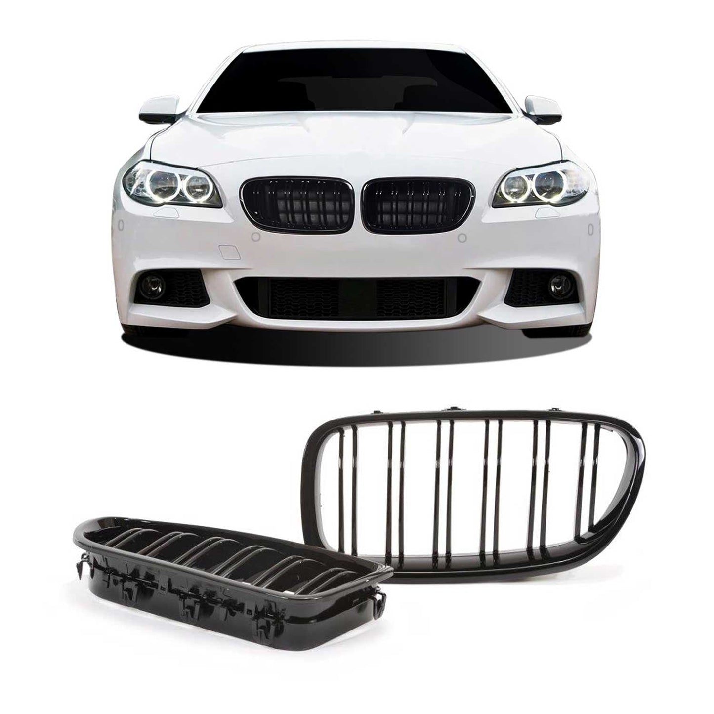 JOM Kühlergrill Kühlergitter für BMW 5er F10/F11/F18 2010-2015 schwarz 1tlg OMAC DE