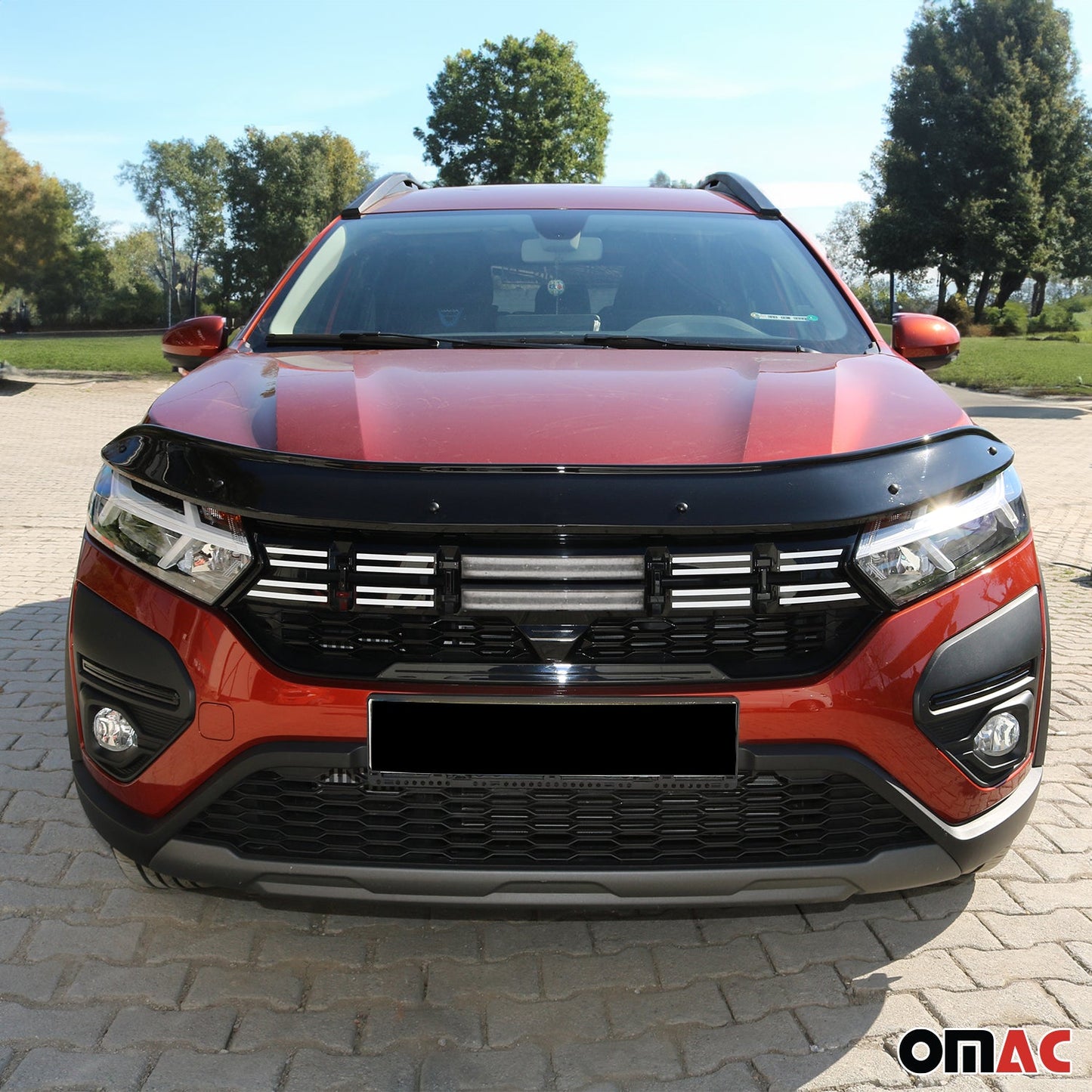 Motorhaube Deflektor Insektenschutz für Dacia Jogger 2022-2025 ABS Schwarz OMAC DE