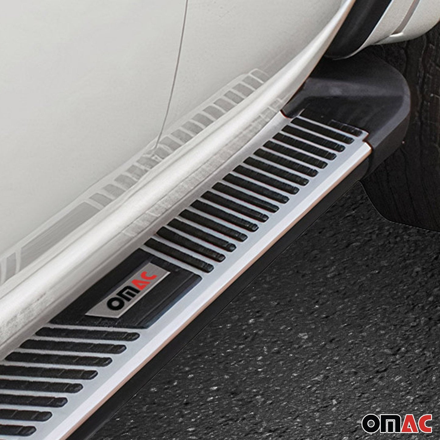 Trittbretter Seitenschweller Schweller für MG ZS-EV 2021-2025 Alu Grau 2 tlg
