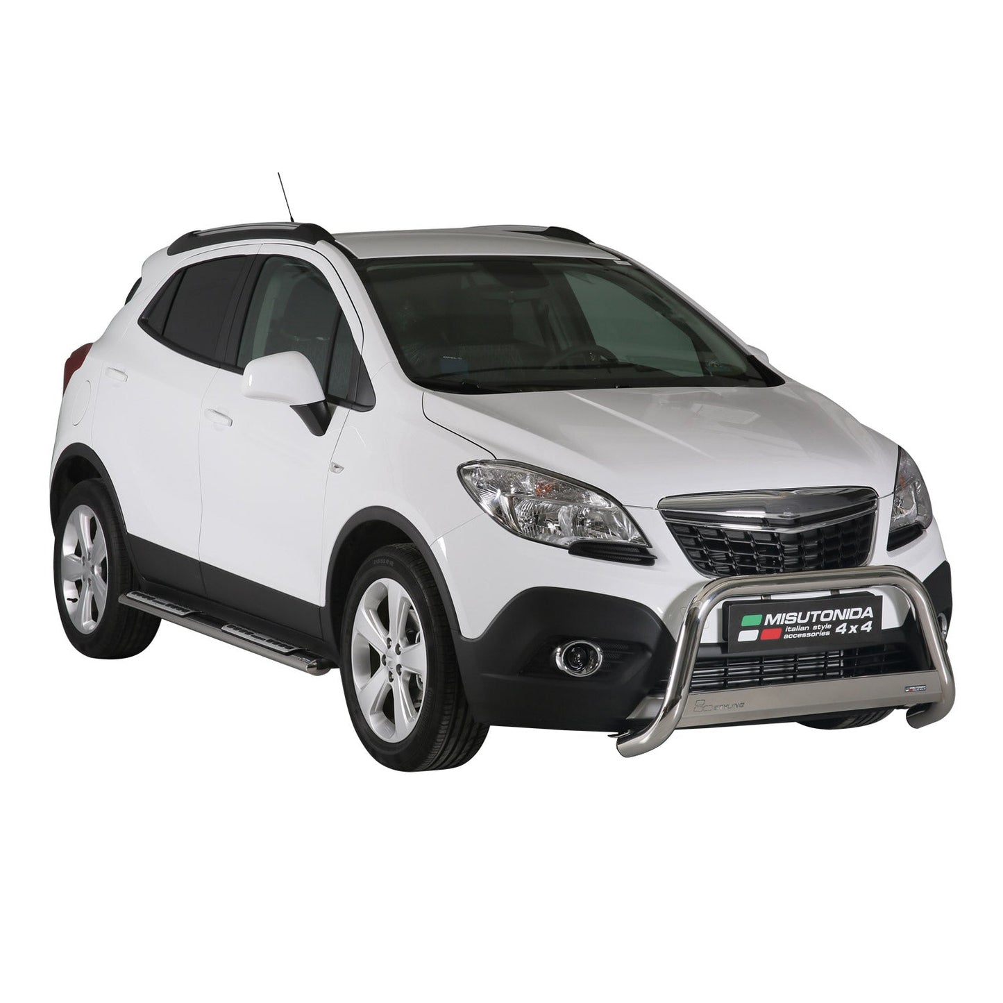 Frontbügel Frontschutzbügel für Opel Mokka 2012-2016 Schutz ø63mm Stahl Silber OMAC DE