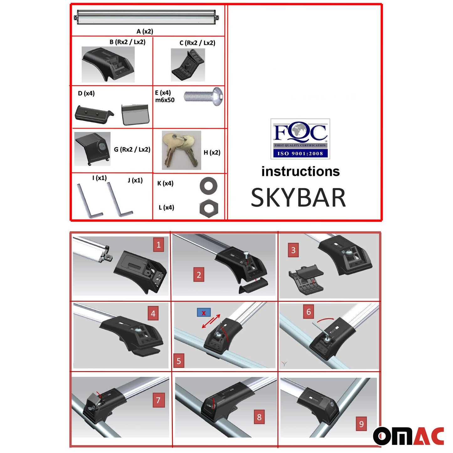 1998-2006 Land Rover Freelander L314 Dachträger Querträger Aluminium Schwarz 2x