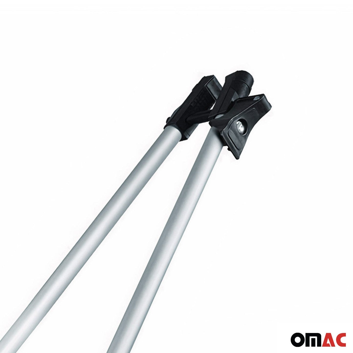 2x Fahrradträger Dachfahrradträger bis 17kg Aluminium Silber Fahrradhalter OMAC DE