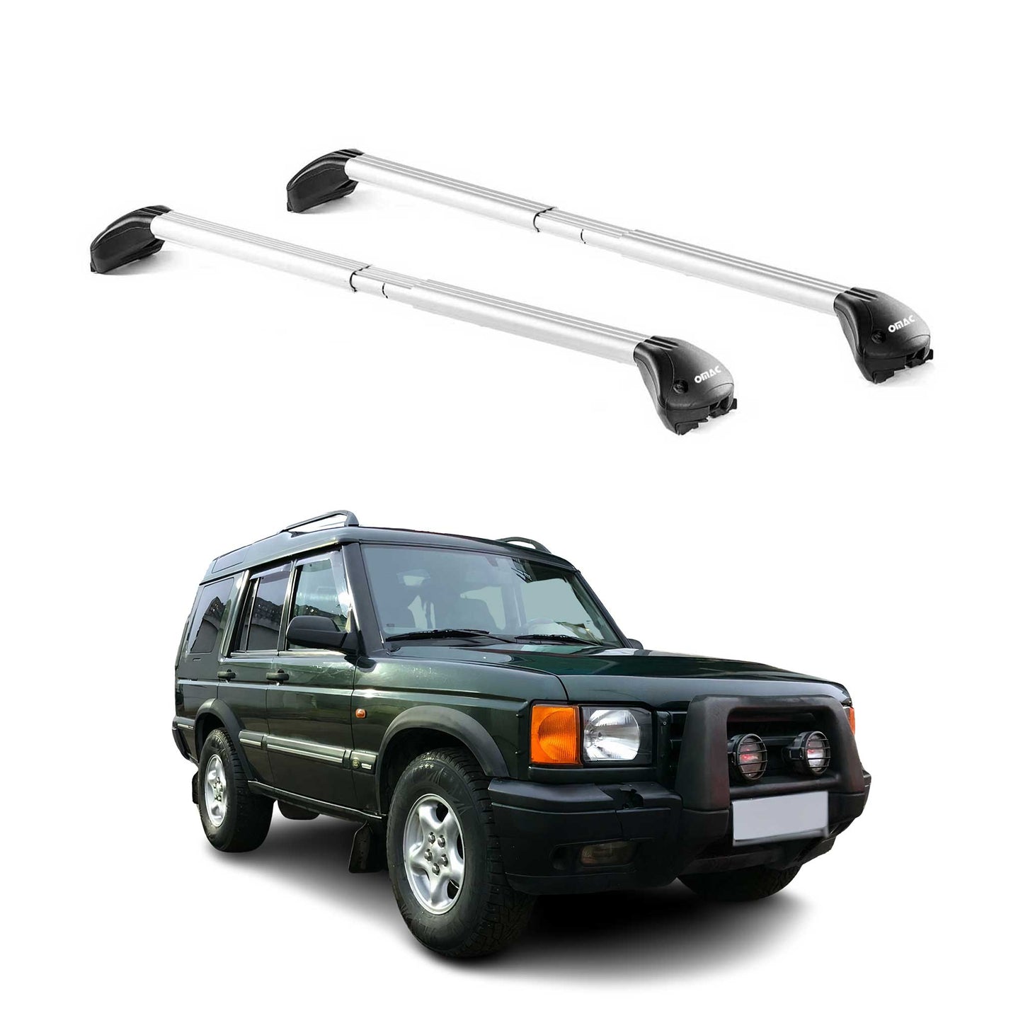 Dachträger Grundtäger für Land Rover Discovery II 1998-2004 100kg Alu Silber ABE OMAC DE