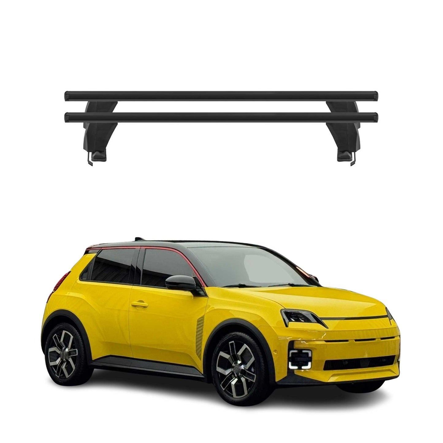 Menabo Dachträger Grundträger für Renault 5 E-Tech 2024-2025 Alu Schwarz 2tlg OMAC DE