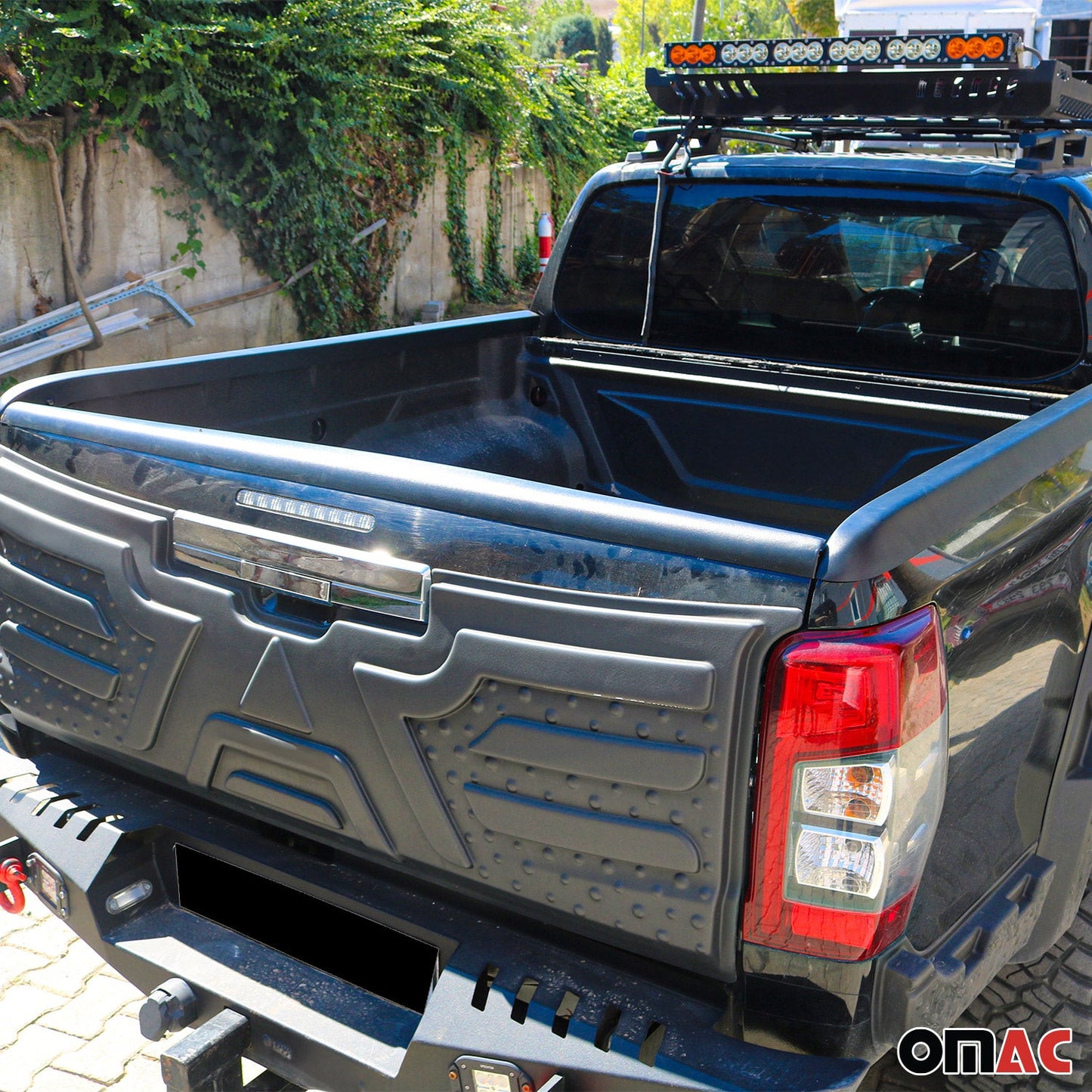 Heckklappenschutz Schutzleiste für Mitsubishi L200 2019-2025 ABS Schwarz OMAC DE