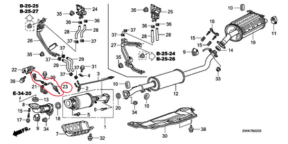 Honda Original Abgastemperatursensor CR-V III 2.2 i-CTDi 37811-R07-E02 autoseifert.com
