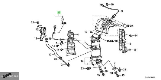 Honda Original Abgastemperatursensor Diesel 37810RL0G02 37810-RL0-G02 autoseifert.com