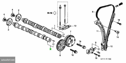 Honda Original Auslassnockenwelle 14120-PPA-010 14120PPA010 Accord, CR-V, Civic, Element, FR-V, Stream autoseifert.com