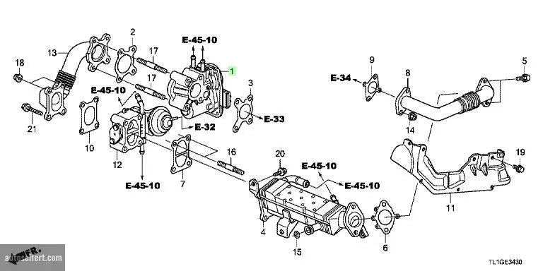 Honda Original EGR AGR Ventil 18710RL0G01 Accord, Civic, CR-V 18710-RL0-G01 autoseifert.com
