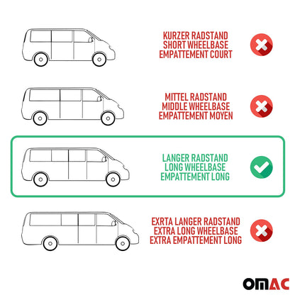 Trittbretter Seitenschweller für Ford Transit 2014-2025 L3 Aluminium Schwarz 2x