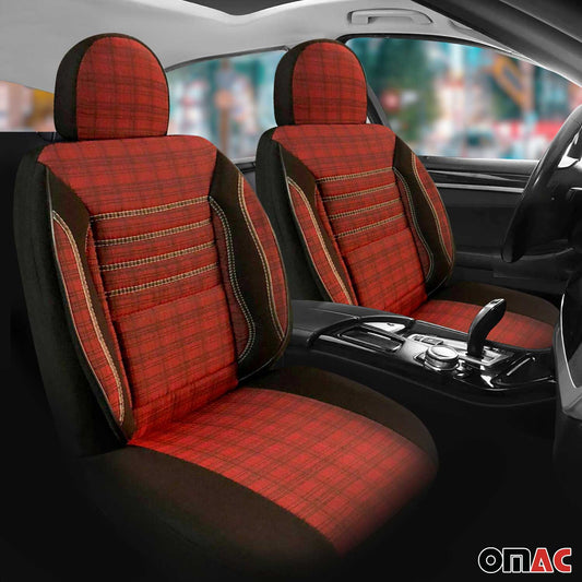 Schonbezüge Sitzbezüge für VW Transporter Multivan 2003-2025 Schwarz Rot 1 Sitz OMAC DE