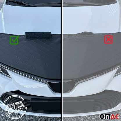 Bonnet Bra Haubenbra Steinschlagschutz für Ford Ranger II 2009-2012 Halb Schwarz OMAC DE