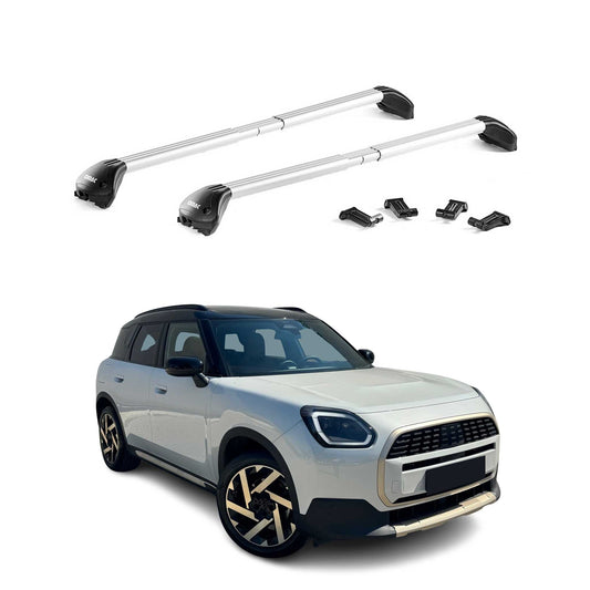 Dachträger Grundtäger für Mini Countryman U25 2024-2025 100kg Alu Silber 2x ABE OMAC DE