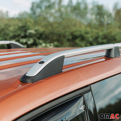 Dachreling Relingträger für VW T7 Multivan 2022-2025 Alu Silber L1 L2 2x OMAC DE
