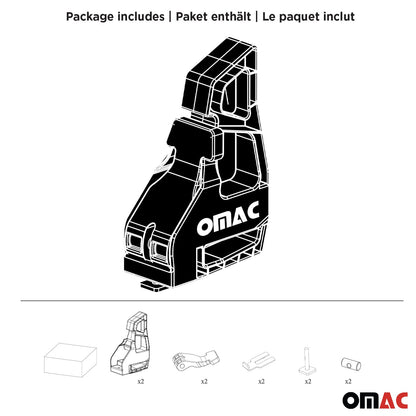Ladungsbegrenzer Lastanschläge Load Stopper für Dachträger Einstellbar 2 tlg OMAC DE