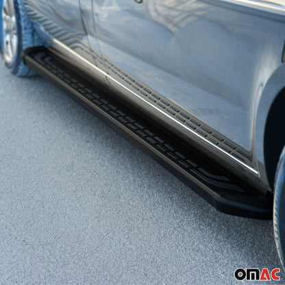 Trittbretter Seitenschweller Seitenbretter für Audi Q7 2015-2025 Alu Schwarz