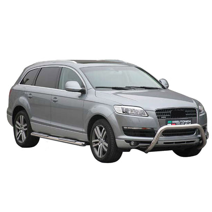 Stahl Seitenschweller Schwellerrohre für Audi Q7 4L 2006-2015 Silber OMAC DE