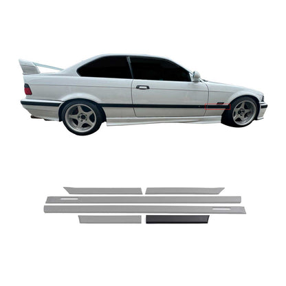 JOM Seitenleisten Türleisten für BMW 3er E36 Coupe Cabrio schwarz 6tlg OMAC DE