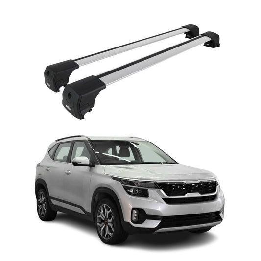 2019-2025 KIA Seltos Dachträger Gepäkträger Silber Alu 2 tlg OMAC DE