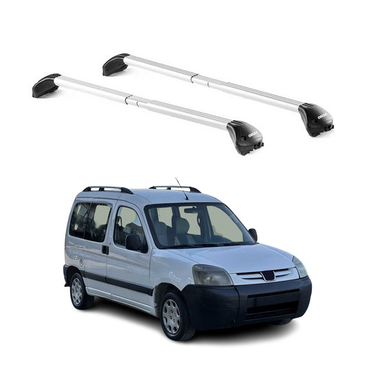Dachträger für Peugeot Partner mk1 2002-2008 FL 5 tür 100kg Alu Silber 2x ABE OMAC DE