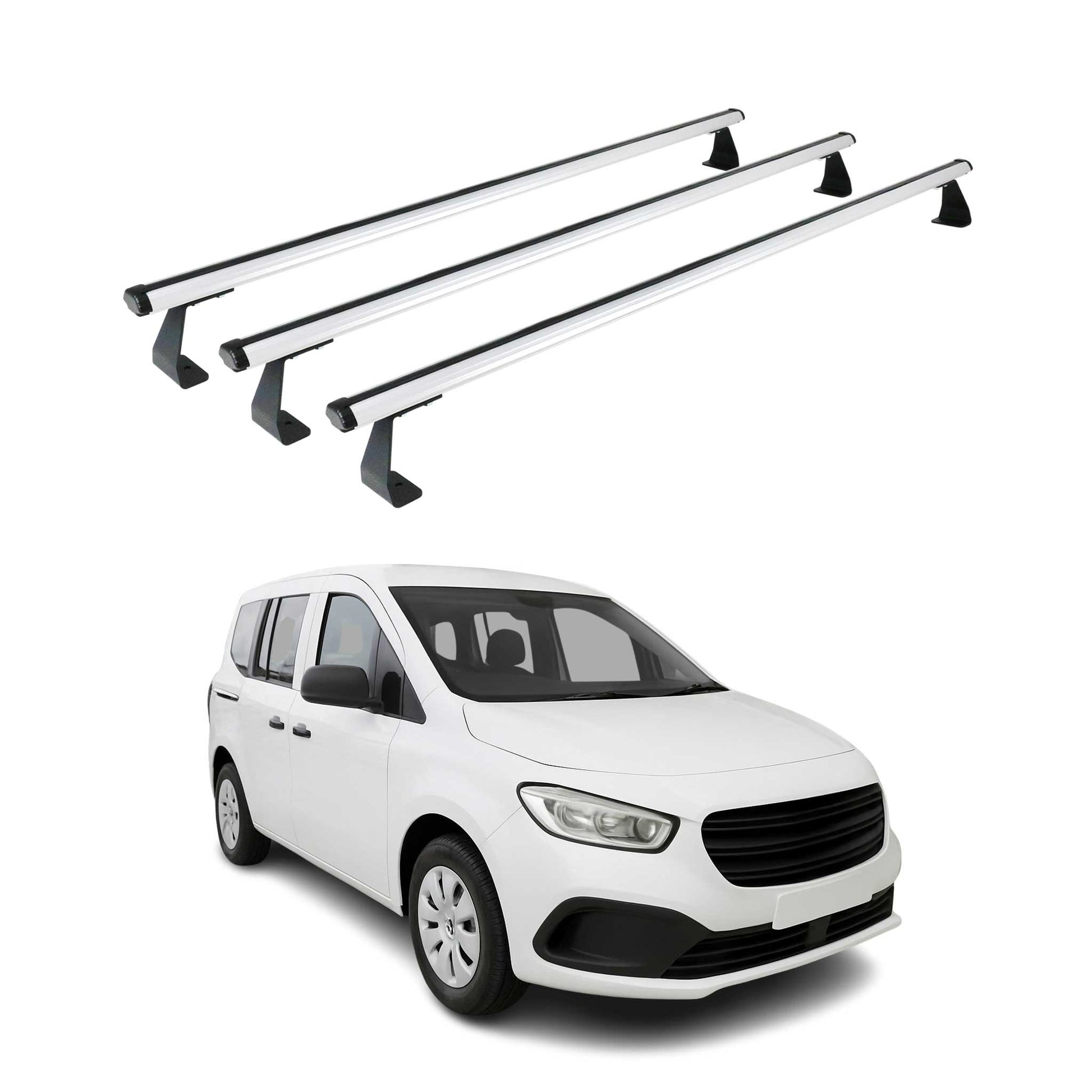 Dachträger Grundtäger für Mercedes Citan W420 2021-2025 75kg Alu Silber 3 tlg OMAC DE