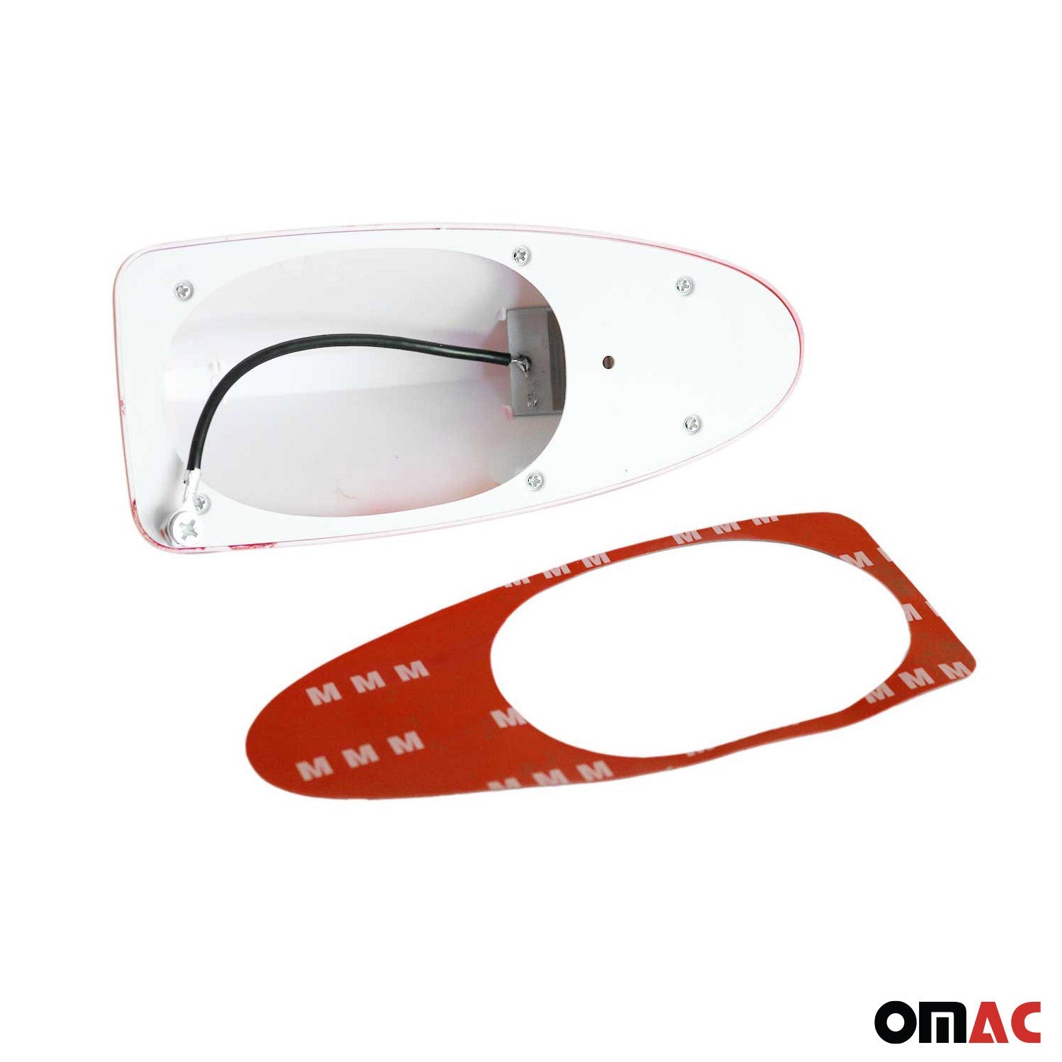Dachantenne Autoantenne AM/FM Autoradio Shark Antenne Haifischflosse Rot OMAC DE