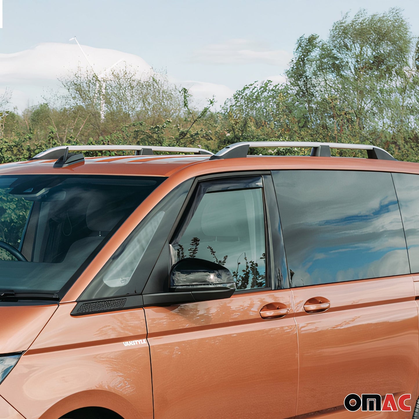 Dachreling Relingträger für VW T7 Multivan 2022-2025 Alu Silber L1 L2 2x OMAC DE