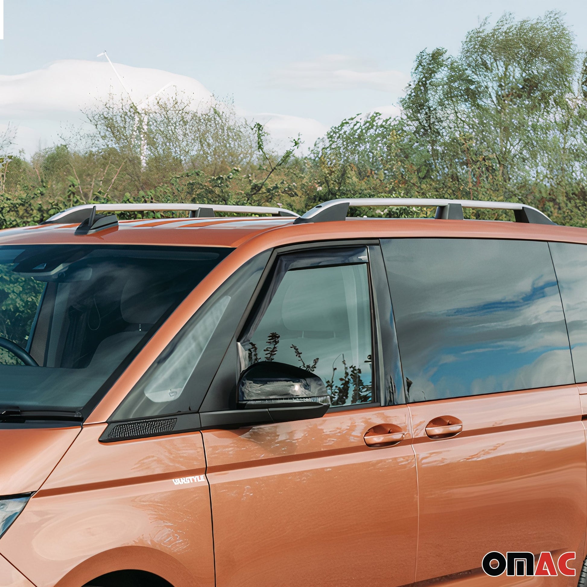 Dachreling Relingträger für VW T7 Multivan 2022-2025 Alu Silber L1 L2 2x OMAC DE